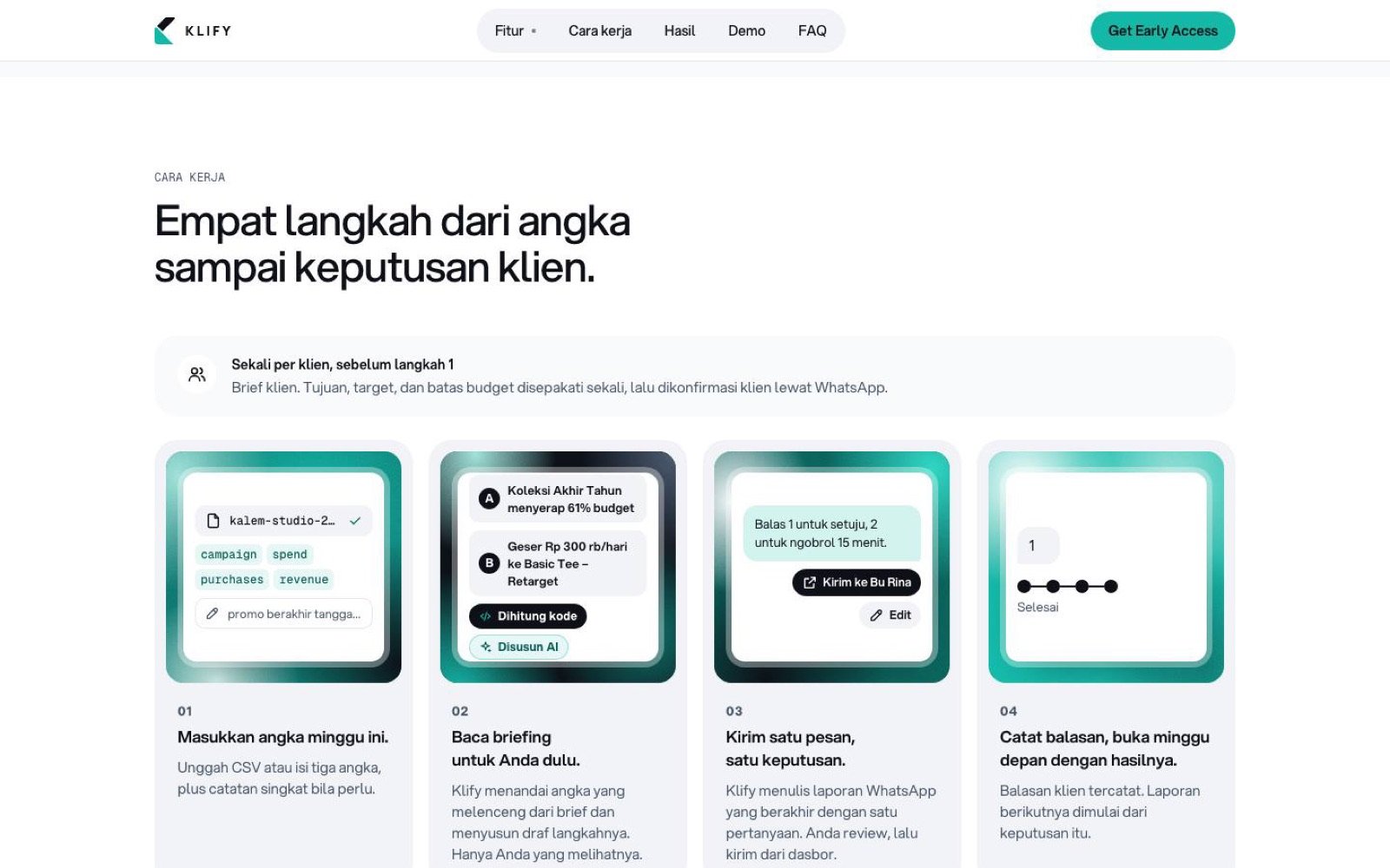 Klify: Four steps to one decision