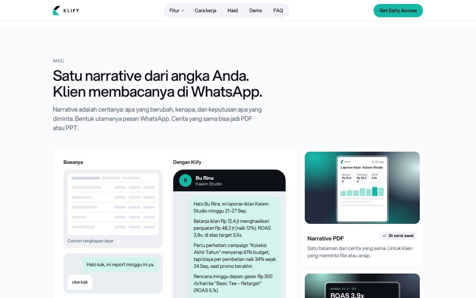 Klify: Before and after, side by side