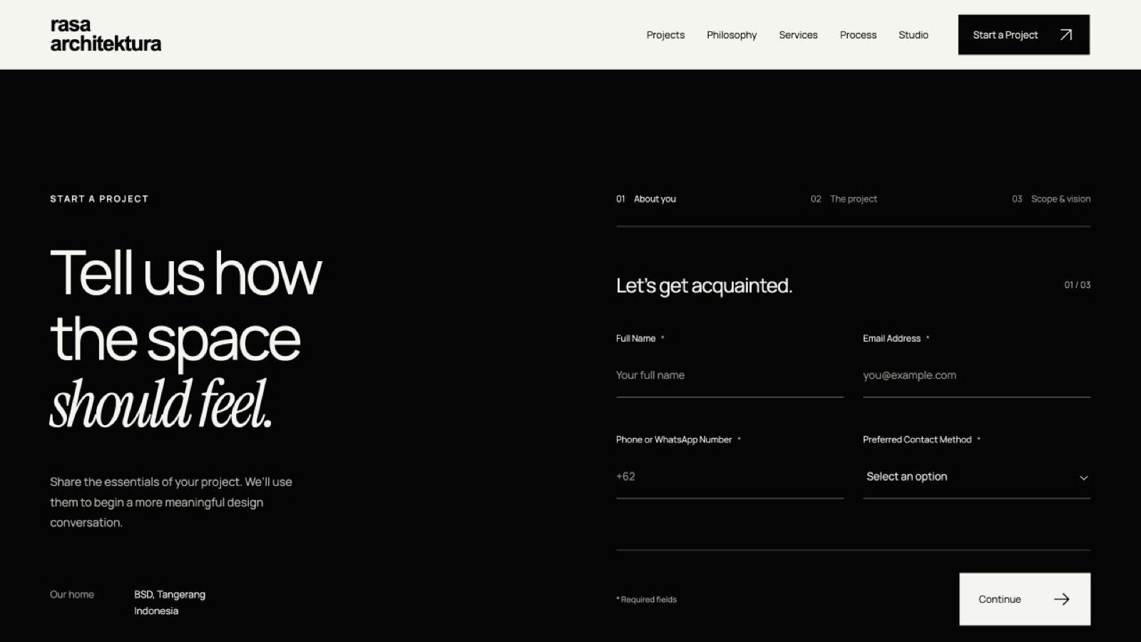 Rasa Architektura: A form that continues the story